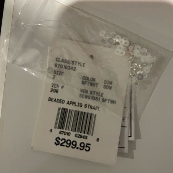 DAVID’S BRIDAL STUDIO WHITE SEQUIN JUMPSUIT - Picture 5 of 5